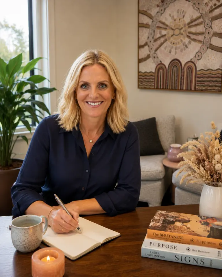Keren Ludski at her desk in Malvern, Victoria